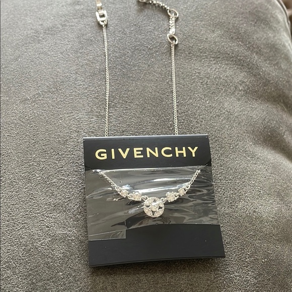 Givenchy Silver Necklace with Crystal Accents - Picture 1 of 5
